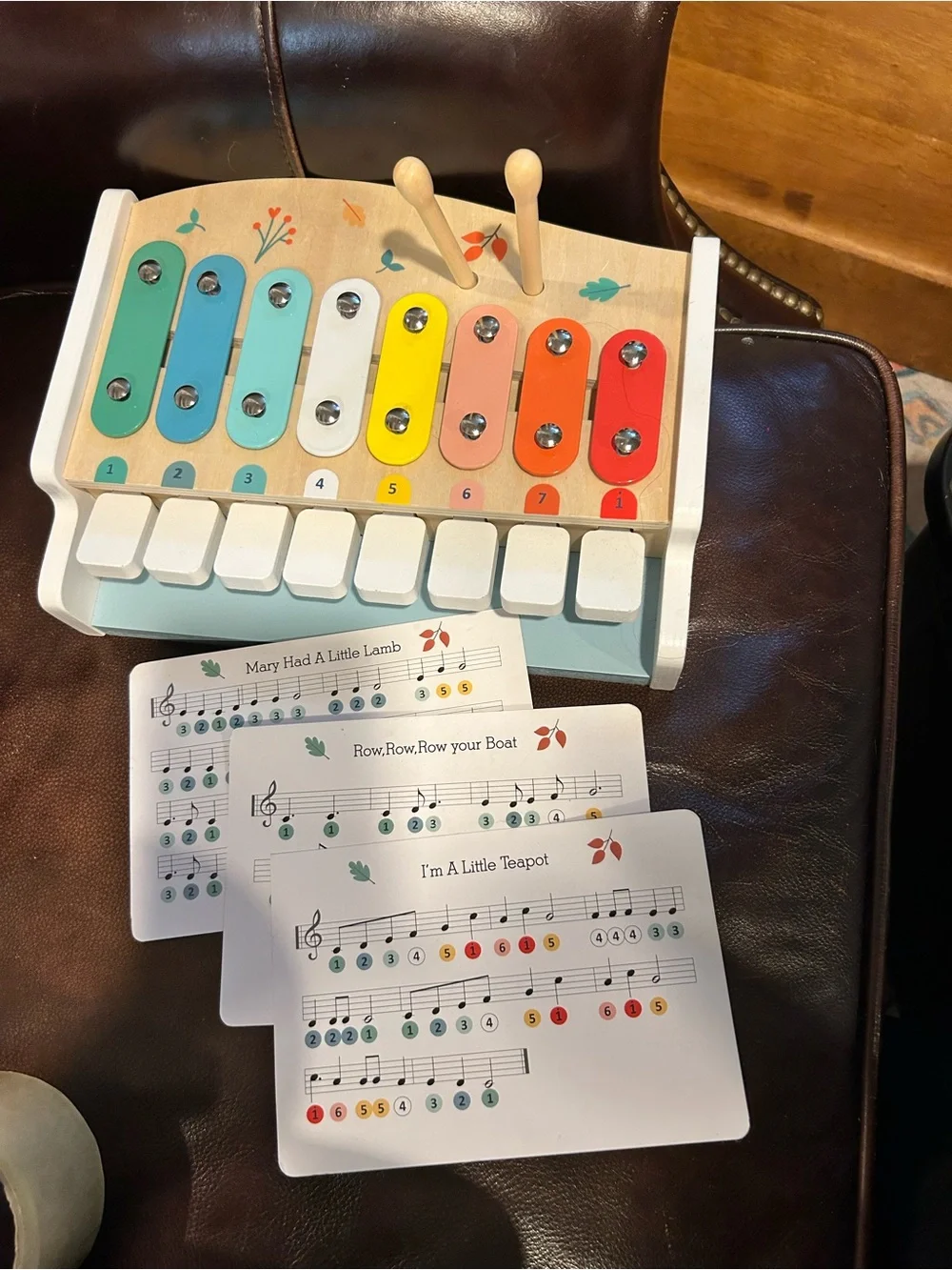 Rainbow Metal-Key Xylophone Piano Toy - Multicolor